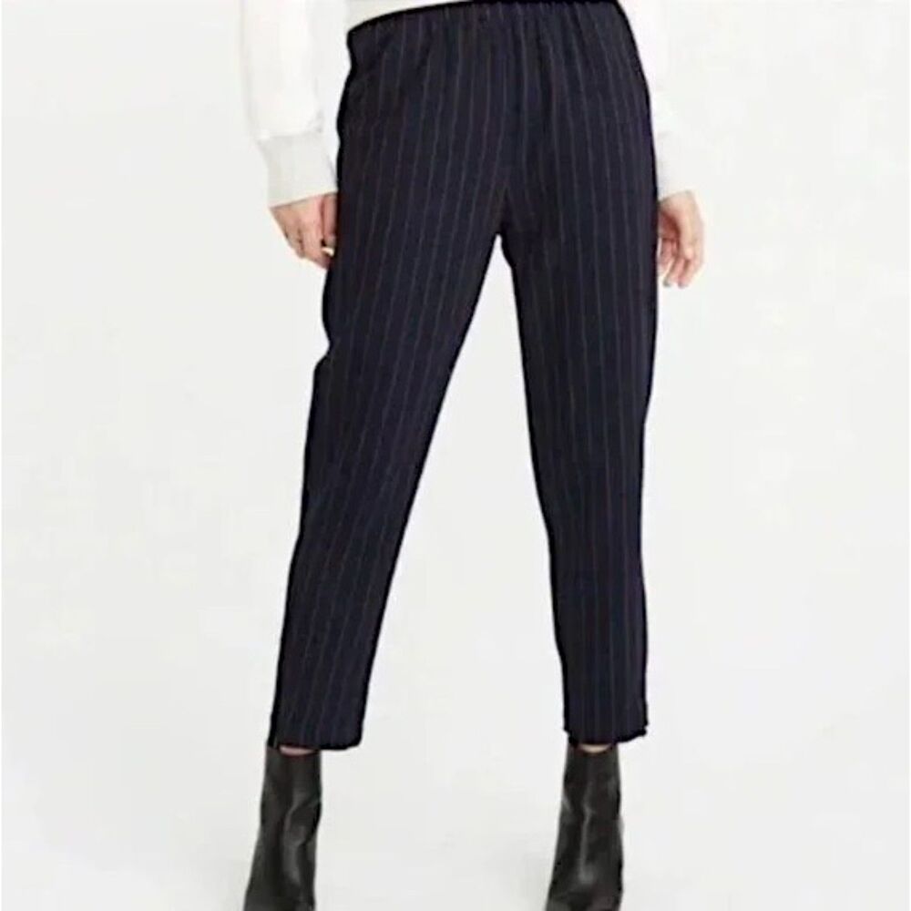 Abercrombie & Fitch Pinstripe Pull On Trousers Black